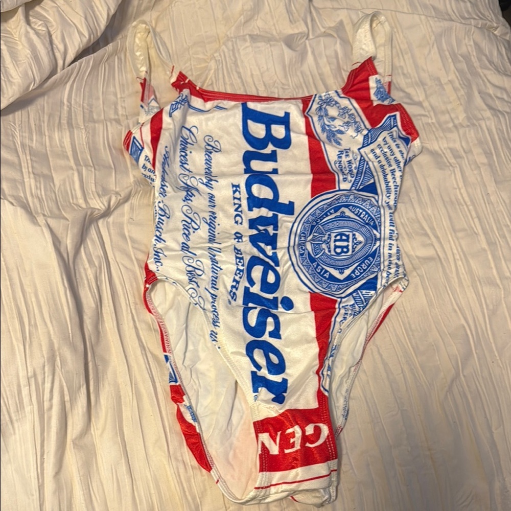 Budweiser Red, White, and Blue One piece swimsuit!